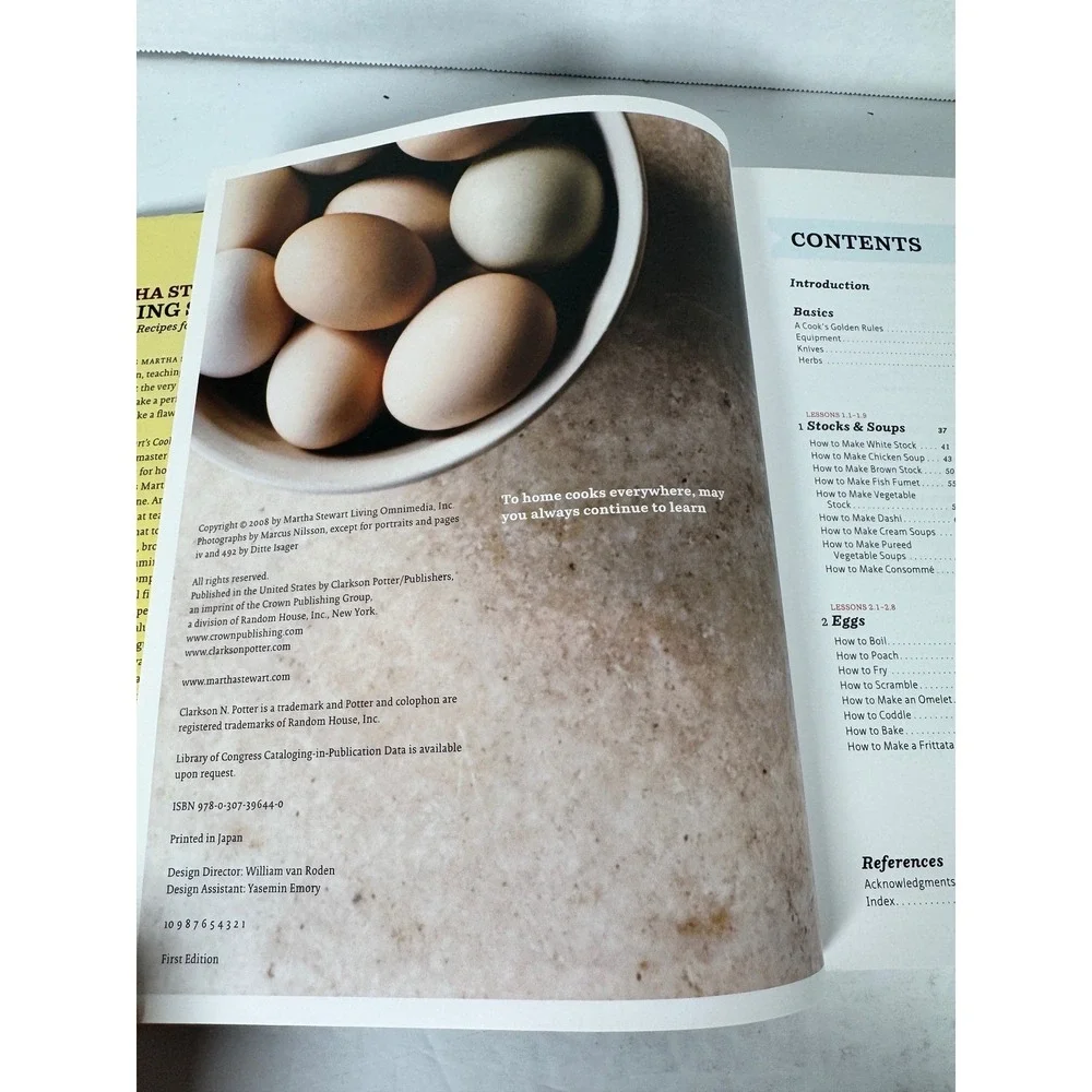Martha Stewart's Cooking School Cookbook 2008 HC Clarkson Potter First Edition